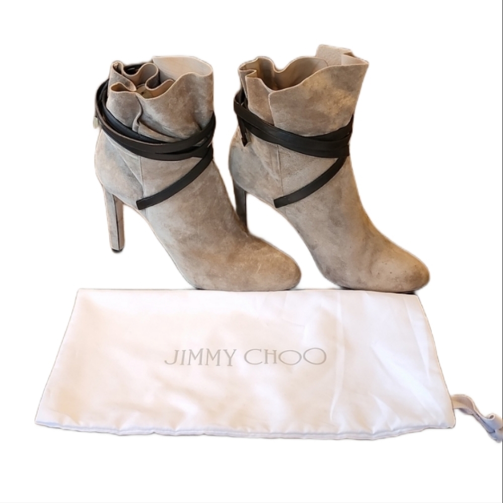 Jimmy Choo Dalal cashmere calf leather boots size 39 with box and bag